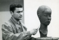 Czesław Sobociński w pracowni studenckiej
