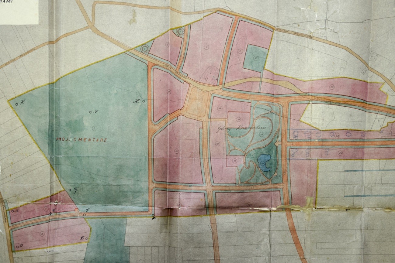Projekt zabudowy terenu Kozackich Gór, 1923 r., APT, AmT WB, sygn. 3076